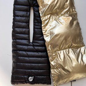 Think Royln Black + Gold Down Puffer Scarf